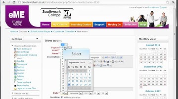 Creating a Calendar Event