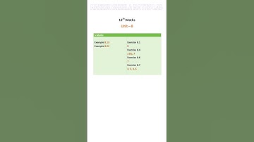 12th Maths Unit 8 -  Important Questions #shorts #12thmaths