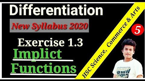 Differentiation Part 5 Ex.1.3Maths-lI 12th Std New Syllabus Maharashtra board | logarithmic Function