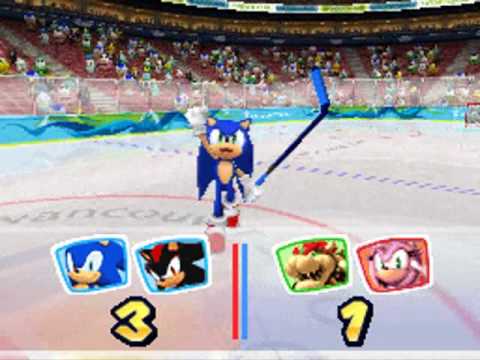 Mario Sonic At The Olympic Winter Games DS Ice Hockey