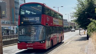 Wright StreetDeck Electroliner Arriva London ES146 LY24FWX Route 50 Stockwell 