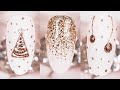 Łatwe zimowe zdobienia paznokci hybrydowych  |  Easy winter nail ideas