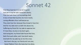 Sonnet 42 Sonnet 042 By William Shakespeare
