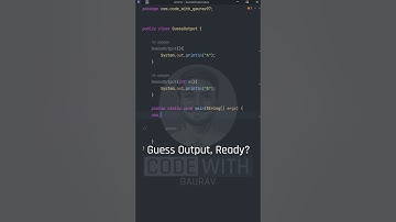 Constructor Confusion 😵 Can You Predict the Output? | Java #Shorts