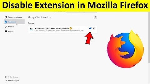 How to Disable or Remove Extension in Mozilla Firefox on Windows 10
