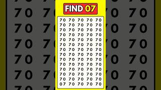 Find 07 ⁉️⚡️ #oddoneout #youtubeshorts #shorts