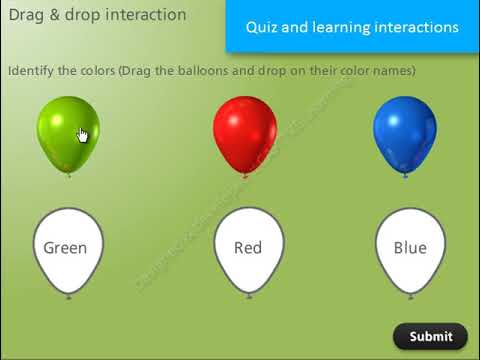 What color is it | Matching drag and drop | Interactive quiz | Assessment