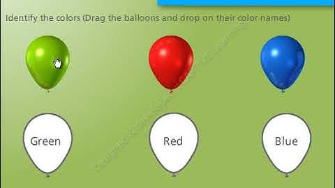 What color is it | Matching drag and drop | Interactive quiz | Assessment