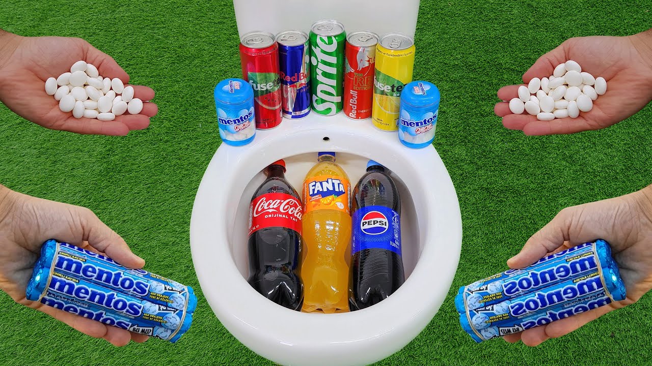 Большие Pepsi, Coca Cola, Fanta против популярных газировок!!! Sprite, Red Bull, Fuse Tea и Mento...