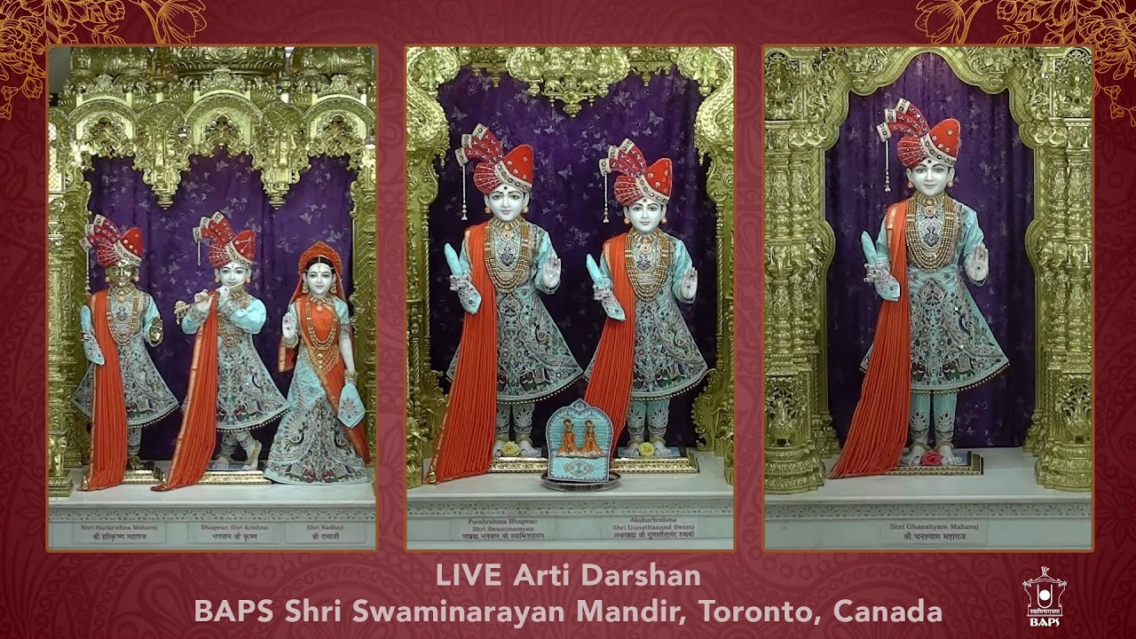 LIVE Sandhya Arti - BAPS Shri Swaminarayan Mandir - Toronto, Canada