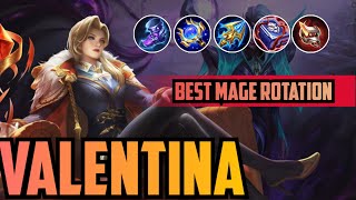 VALENTINA GAMEPLAY FAST CLEAR LANE GOOD ROTATION | MOBILE LEGEND | LEVI