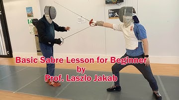 Basic Sabre lesson with Laszlo : Learn how to give basic sabre fencing lesson