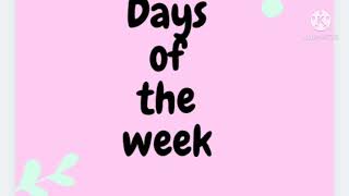 ايام الاسبوع بالانجليزي days of the week