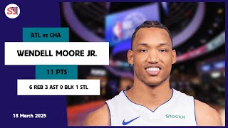 Wendell Moore Jr. 11 Pts Vs Atl 18 Mar 24-25 Cha Highlights