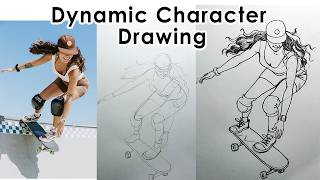 Dynamic Character Drawing – Skateboarder Pose