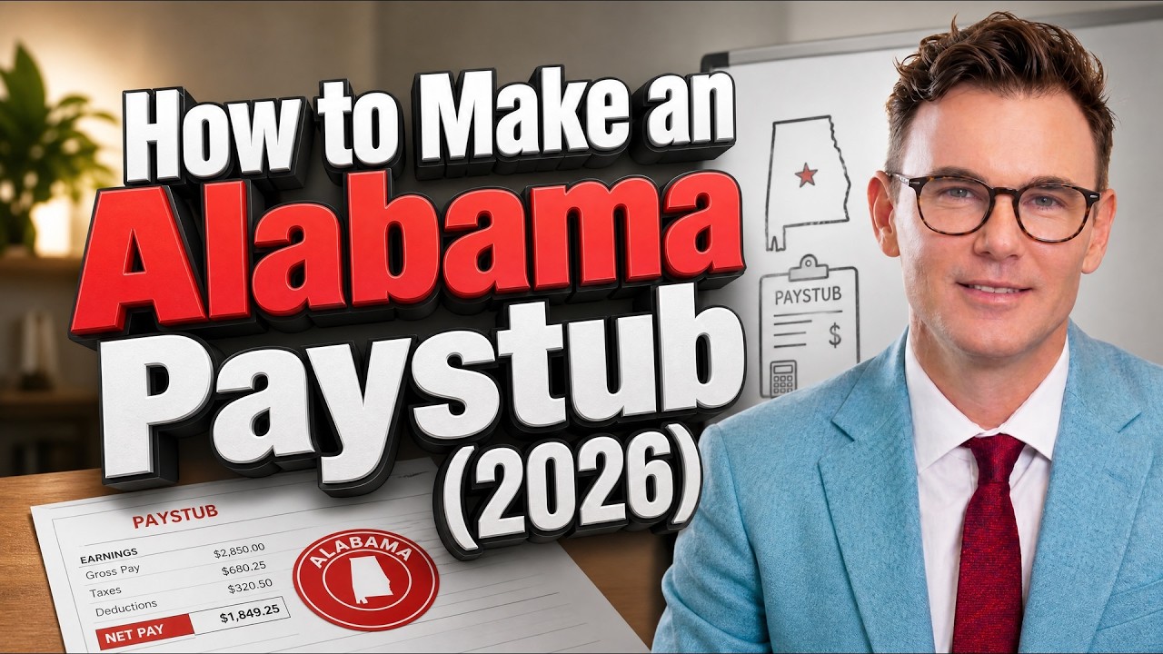 Video thumbnail: how to make an Alabama paystub in minutes