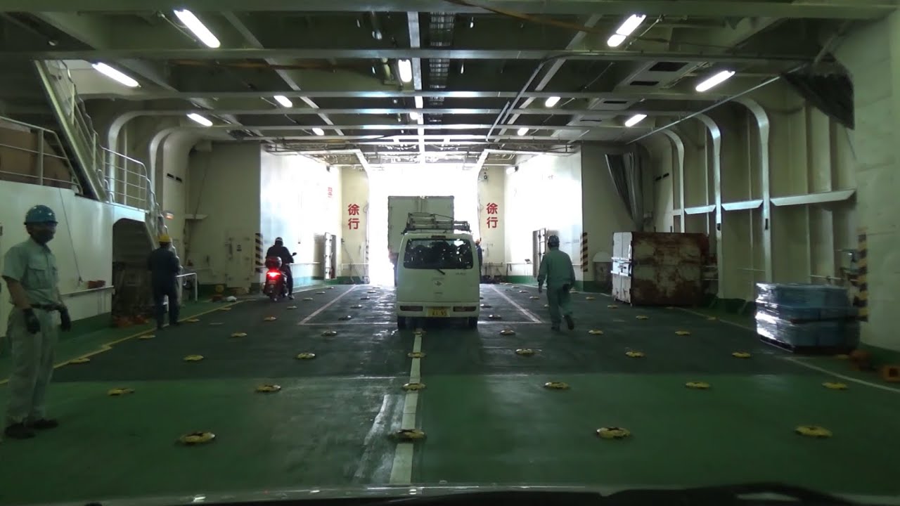 【乗下船シーン】九州商船「万葉」福江港－奈良尾港