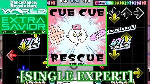 【DDR WORLD】 CUE CUE RESCUE / TORIENA [SINGLE EXPERT] 譜面確認+Clap