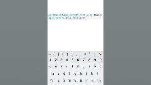 Create AlertDialog with AIDE
