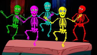 skeleton family dancing on halloween night scary kids songs hooplakidz