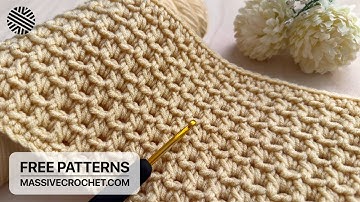 SUPER EASY Crochet Pattern for Beginners!⚡️💛 Crochet Stitch for Baby Blanket, Bag, Scarf & Sweater