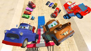 Pixar Cars Tow Truck Mater VS Truck Ivan - Lightning McQueen and Friends Chick Hicks Mack Train Trev