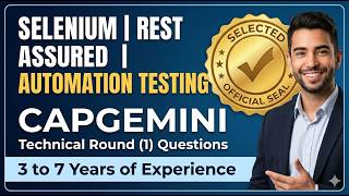 MUST GO THROUGH | Capgemini Technical Round 1 Interview Questions | Automation Testing | Web &amp; API