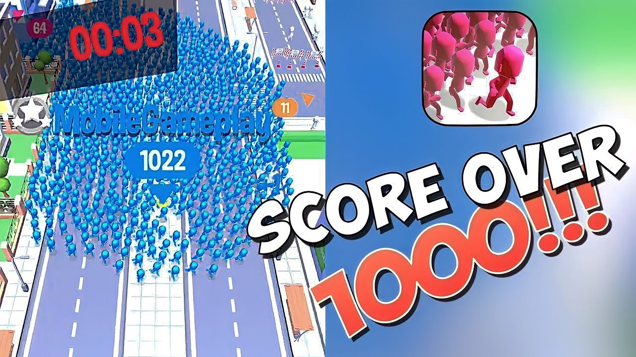 Crowd city score 1000 gameplay mod apk YouTube