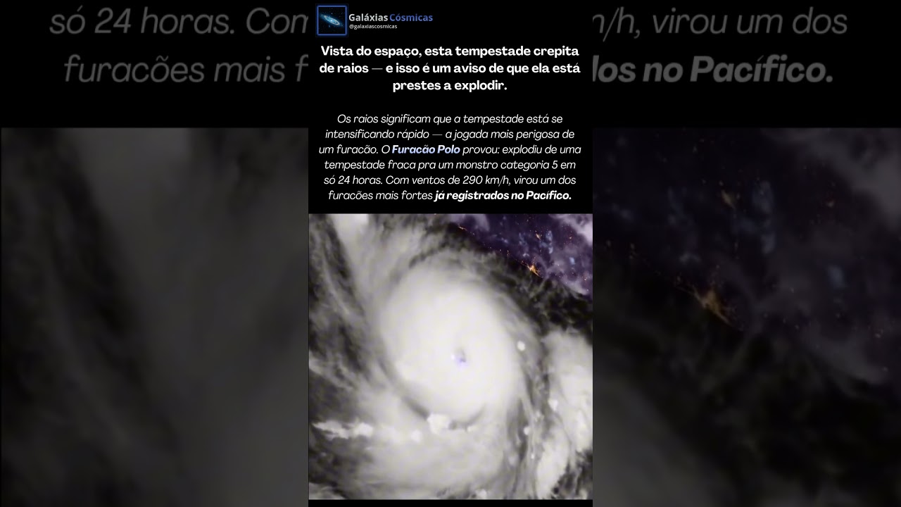 Os raios deste furacão avisaram que ele ia explodir