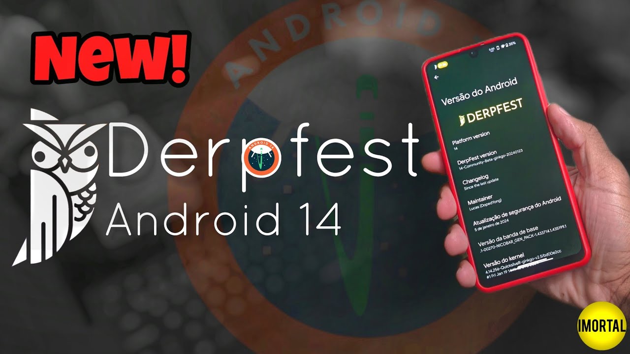 Derpfest Android 14 vídeo de primeiras impressões dessa linda custom ...