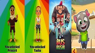 Subway surfers tasha vs subway sufers prince vs bus rush vs talkig tom || Android iPad IP PLAYGAME screenshot 5
