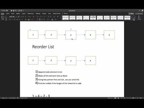 Leetcode 143. Reorder List - Two pointer approach