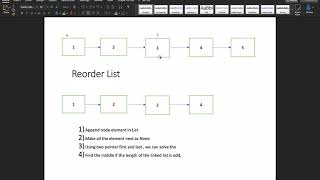 Leetcode 143. Reorder List - Two pointer approach