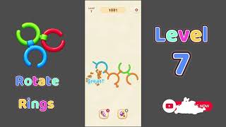 Rotate Rings Level 7   Walkthrough | 3D Circle Puzzle Game | Solutionguruji screenshot 5