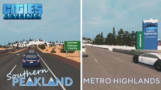 Cities: Skylines - First Person Road Trip - Southern Peakland to Metro Highlands