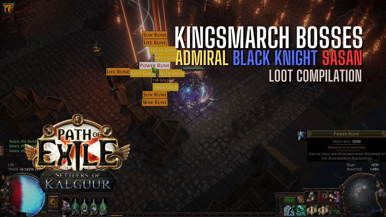 Kingsmarch bosses loot compilation [POE 3.25]