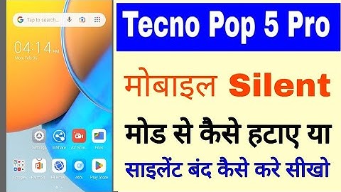 Tecno Pop 5 pro phone silent mode se kaise hataye।tecno Pop 5 pro me silent mode band kaise kare