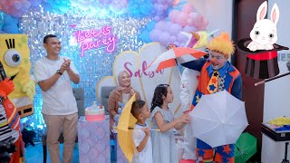MAIN SULAP DI ACARA ULANG TAHUN SALSA KE 7 🥳 Birthday Party | Salsa and family