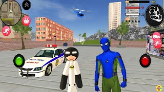 Süper Kahraman Yarasa Çöp Adam - Bat Stickman Rope Hero Gangstar Crime City #17 - Android Gameplay screenshot 4