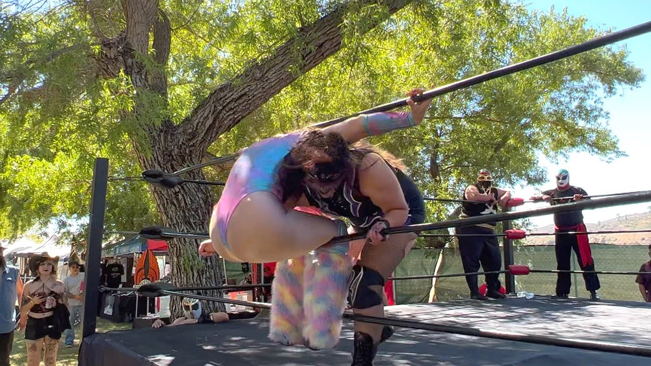 World Power Wrestling Lucha Libre main event at the Born Free motorcyle show