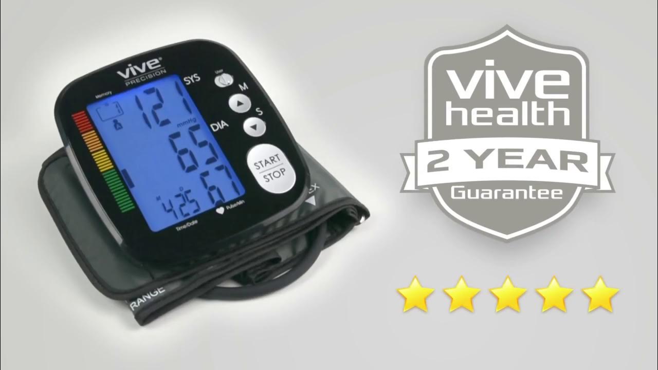  Vive Precision Blood Pressure Monitor - Upper Arm High Heart  Rate Digital Sphygmomanometer BP Cuff Machine - Automatic Accurate Home Use  BPM System for Hypertension- Pregnancy Must Have : Health & Household