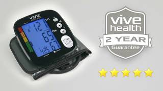 Blood Pressure Monitor by Vive Precision - Best BPM Cuff - Accurate, Portable Device