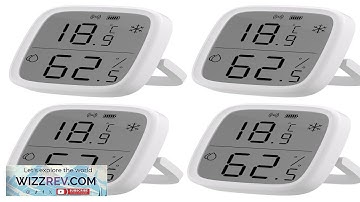 4Pcs SONOFF SNZB 02D LCD Smart Temperature Humidity Sensor APP Real time Monitoring Work
