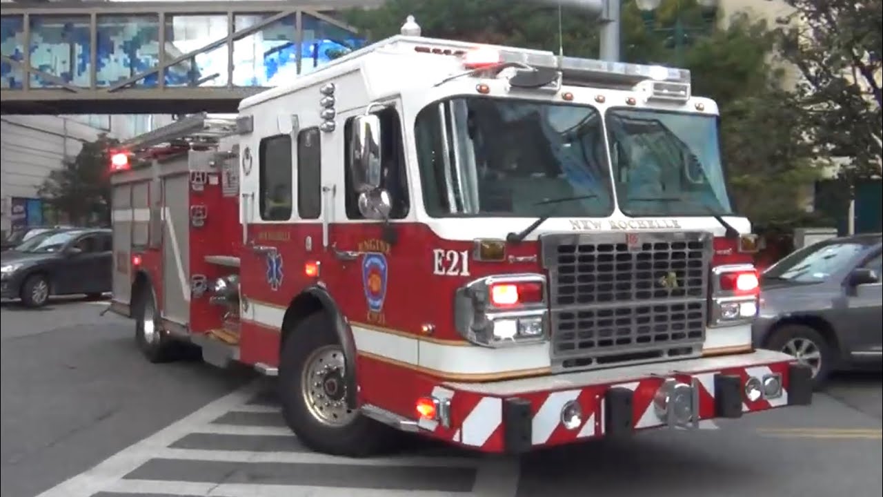 New Rochelle fire department engine 21 and Empress EMS 30alpha1