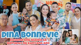 DINA BONNEVIE DUMALO SA BIRTHDAY AT BINYAG NG KANYANG BUNSONG APO KASAMA ANG ASAWANG SI DV