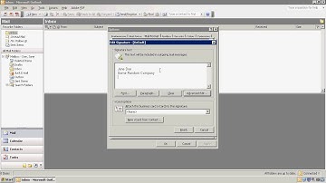 Setting up a default Signature in Microsoft Outlook 2003