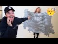 I DUCK TAPED MY GIRLFRIEND TO A WALL! While She Was Sleeping!
