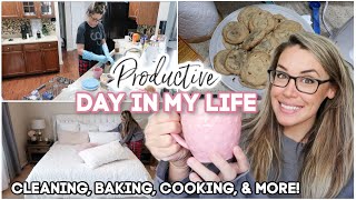 MORNING ROUTINE, CLEAN WITH ME, COOKING, BAKING & MORE! | PRODUCTIVE HOMEMAKING MOTIVATION!