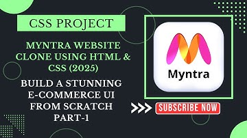 Myntra Website Clone using HTML & CSS (2025): Build a Stunning E-commerce UI from Scratch Part-1