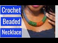 HOW TO MAKE DIY CROCHET NECKLACE WITH BEADS For Beginners | Crochet Necklace Tutorial #6